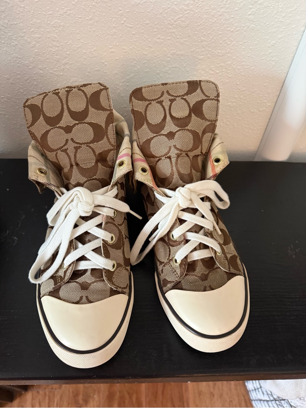 Coach Bonney High Top Foldover Sneakers SZ 8